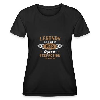 58 Birthday Gift Man Woman 1965 Born - Women's Functional T-Shirt - black - Front - AI Model Female 172 light (172cm)