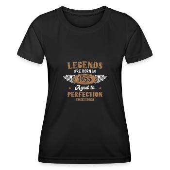 68 Birthday Gift Man Woman 1955 Born - Women's Functional T-Shirt - black - Front - AI Model Female 172 light (172cm)