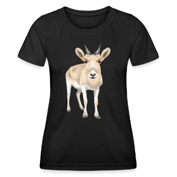 Saiga antelope - Women's Functional T-Shirt - black - Front - AI Model Female 172 light (172cm)