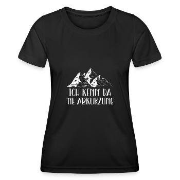 Wandern Geschenk Für Wanderer Berge Trekking - Frauen Funktions-T-Shirt - Schwarz - Vorne - AI Model Female 172 light (172cm)