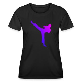 Kickboxing Kickboxer Femmes Kickboxing - T-shirt sport Femme - noir - Devant - AI Model Female 172 light (172cm)