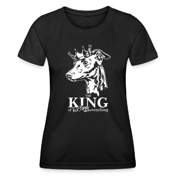 Carillon éolien italien Roi de tout chiens - T-shirt sport Femme - noir - Devant - AI Model Female 172 light (172cm)