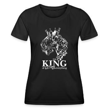 Kerry Blue Terrier King of everything Hunde - Frauen Funktions-T-Shirt - Schwarz - Vorne - AI Model Female 172 light (172cm)