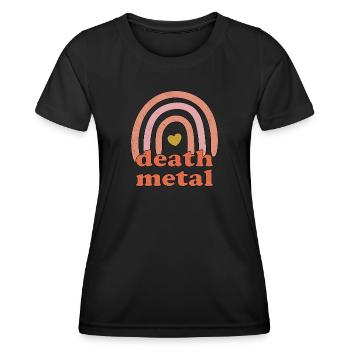 Lustiger Death Metal Sarkastischer Metal Metalhead - Frauen Funktions-T-Shirt - Schwarz - Vorne - AI Model Female 172 light (172cm)