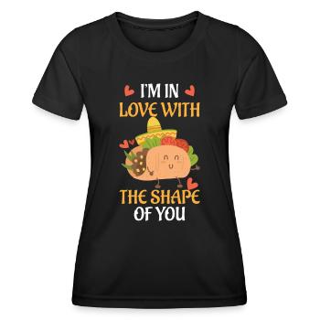 i´m in love with the shape of you - Frauen Funktions-T-Shirt - Schwarz - Vorne - AI Model Female 172 light (172cm)