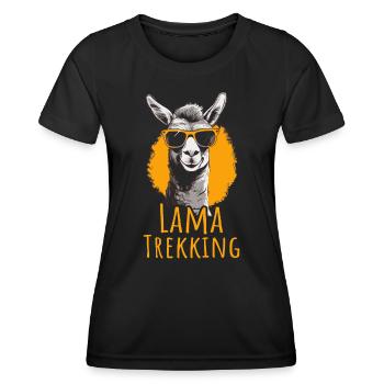 Trekking des lamas - T-shirt sport Femme - noir - Devant - AI Model Female 172 light (172cm)