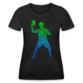Discgolf Sport Disc Golf Scheibe Jungen Discgolfer - Frauen Funktions-T-Shirt - Schwarz - Vorne - AI Model Female 172 light (172cm)