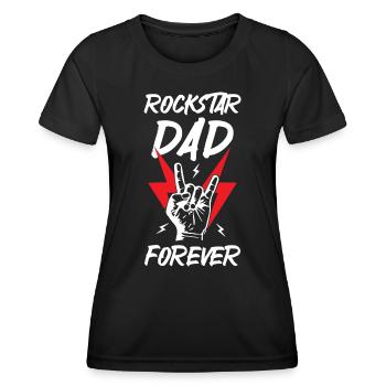 Rockstars papa pour toujours - T-shirt sport Femme - noir - Devant - AI Model Female 172 light (172cm)