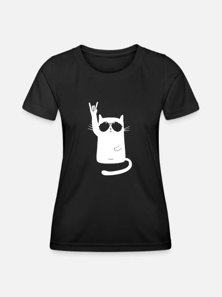 Metal Cat - Women's Functional T-Shirt - black