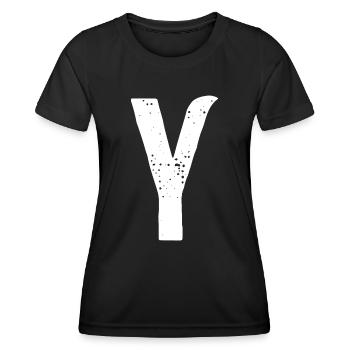 Y-Buchstabe - Frauen Funktions-T-Shirt - Schwarz - Vorne - AI Model Female 172 light (172cm)