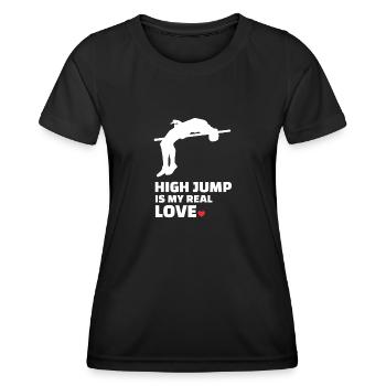 Ich Liebe Hochsprung - Frauen Funktions-T-Shirt - Schwarz - Vorne - AI Model Female 172 light (172cm)