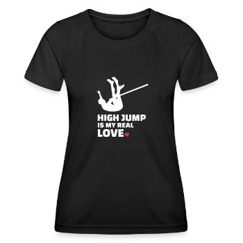Ich Liebe Hochsprung - Frauen Funktions-T-Shirt - Schwarz - Vorne - AI Model Female 172 light (172cm)