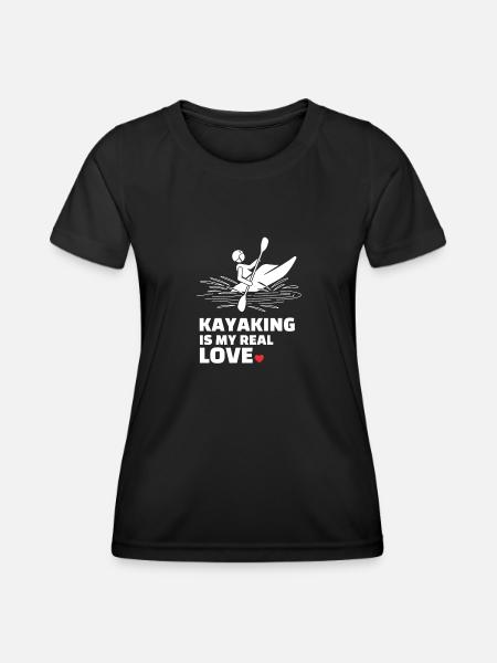 I love kayaking - Women's Functional T-Shirt - black