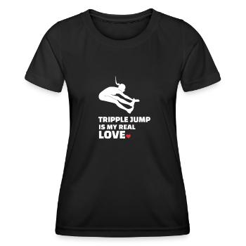 J’adore le triple saut - T-shirt sport Femme - noir - Devant - AI Model Female 172 light (172cm)