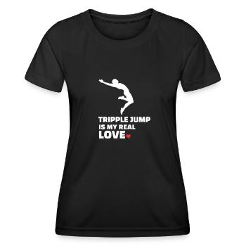 J’adore le triple saut - T-shirt sport Femme - noir - Devant - AI Model Female 172 light (172cm)