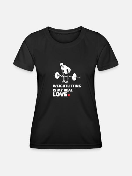 I love weightlifting - Women's Functional T-Shirt - black