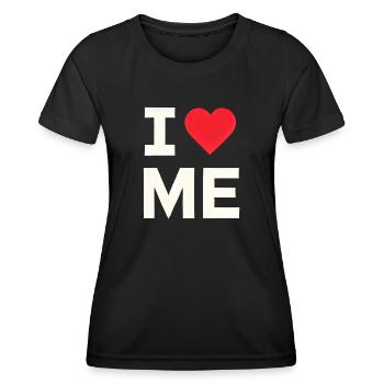 I love me - Women's Functional T-Shirt - black - Front - AI Model Female 172 light (172cm)