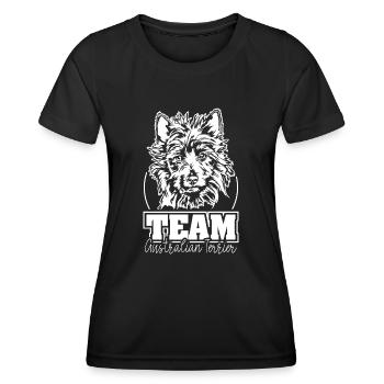 TEAM AUSTRALIAN TERRIER Dogs Dog Sport Wilsigns - Women's Functional T-Shirt - black - Front - AI Model Female 172 light (172cm)