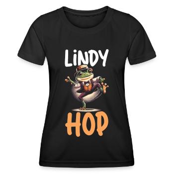 Lindy Hop Dancer Swinging Dancing Swing Dance - Women's Functional T-Shirt - black - Front - AI Model Female 172 light (172cm)