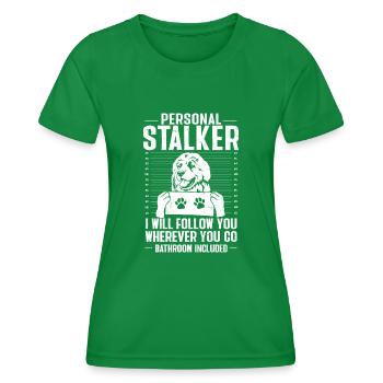 Great Pyrenees Dog Personal Stalker Pyrenees - Women's Functional T-Shirt - kelly green - Front - AI Model Female 172 dark (172cm)