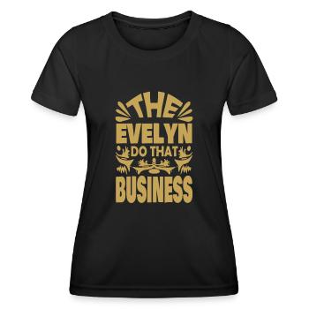 Geschenk für Evelyn - Frauen Funktions-T-Shirt - Schwarz - Vorne - AI Model Female 172 light (172cm)