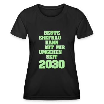 Frau 2030 - Frauen Funktions-T-Shirt - Schwarz - Vorne - AI Model Female 172 light (172cm)