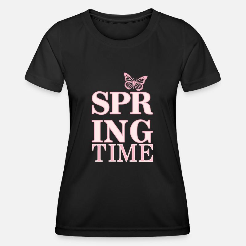 Spring Time - Spring is here! - Women's Functional T-Shirt - black