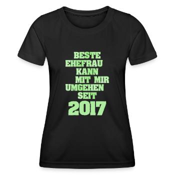Épouse 2017 - T-shirt sport Femme - noir - Devant - AI Model Female 172 light (172cm)
