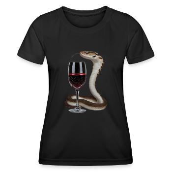 Schlange Wein - Frauen Funktions-T-Shirt - Schwarz - Vorne - AI Model Female 172 light (172cm)