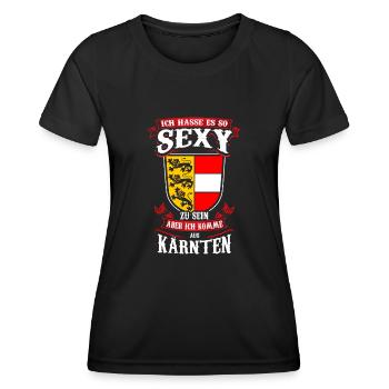 Sexy und Stolz Kärnten Edition für wahre Kärntner - Frauen Funktions-T-Shirt - Schwarz - Vorne - AI Model Female 172 light (172cm)