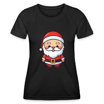 Père Noël Père Noël - T-shirt sport Femme - noir - Devant - AI Model Female 172 light (172cm)