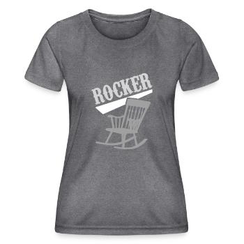 Wippe - Frauen Funktions-T-Shirt - dunkle Melange  - Vorne - AI Model Female 172 light (172cm)
