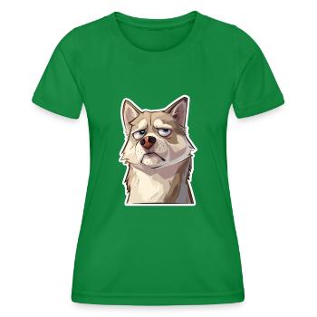 le Husky - T-shirt sport Femme - vert - Devant - AI Model Female 172 dark (172cm)