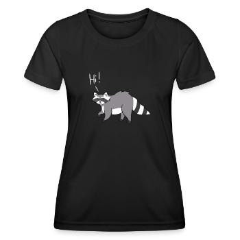 Waschbär - Hi - Frauen Funktions-T-Shirt - Schwarz - Vorne - AI Model Female 172 light (172cm)