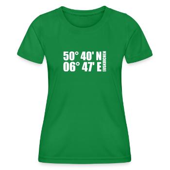 Euskirchen Koordinaten - Frauen Funktions-T-Shirt - Kelly Green - Vorne - AI Model Female 172 dark (172cm)