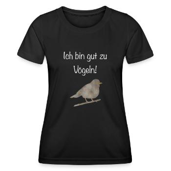 Ich bin gut zu vögeln! - Frauen Funktions-T-Shirt - Schwarz - Vorne - AI Model Female 172 light (172cm)