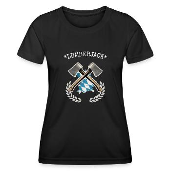 Lumberjack - Frauen Funktions-T-Shirt - Schwarz - Vorne - AI Model Female 172 light (172cm)