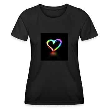 Light Stroke Heart - Women's Functional T-Shirt - black - Front - AI Model Female 172 light (172cm)