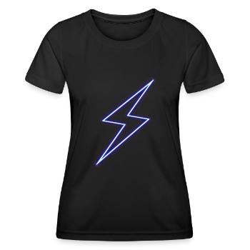 Neon Lightning Bolt - Women's Functional T-Shirt - black - Front - AI Model Female 172 light (172cm)