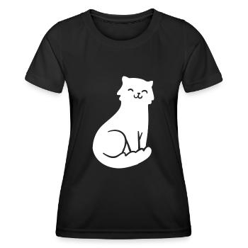 Cat Cats - Women's Functional T-Shirt - black - Front - AI Model Female 172 light (172cm)
