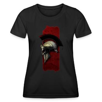 Gilded Glory: Spartan Golden Warrior Helmet - Women's Functional T-Shirt - black - Front - AI Model Female 172 light (172cm)