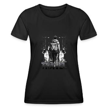 Travel Lost Places Reisen - Women's Functional T-Shirt - black - Front - AI Model Female 172 light (172cm)
