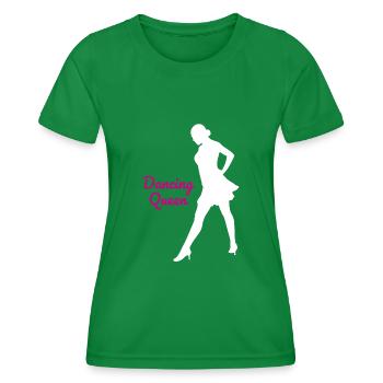 Danse tournoi Danse de société Danse latine - T-shirt sport Femme - vert - Devant - AI Model Female 172 dark (172cm)