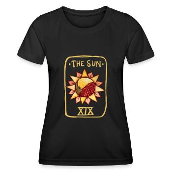 Die Sun Tarot Karte - Frauen Funktions-T-Shirt - Schwarz - Vorne - AI Model Female 172 light (172cm)