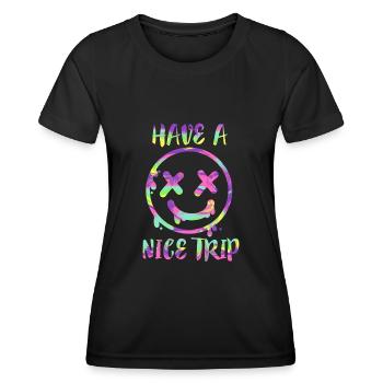 Have a nice LSD Trip Old School Psychedelic Drug - Women's Functional T-Shirt - black - Front - AI Model Female 172 light (172cm)