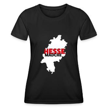 Hesse-Mädche - Frauen Funktions-T-Shirt - Schwarz - Vorne - AI Model Female 172 light (172cm)