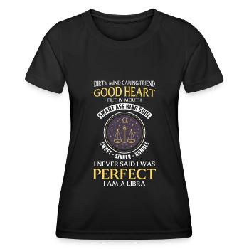 Waage Astrologie Aberglaube Himmel - Frauen Funktions-T-Shirt - Schwarz - Vorne - AI Model Female 172 light (172cm)