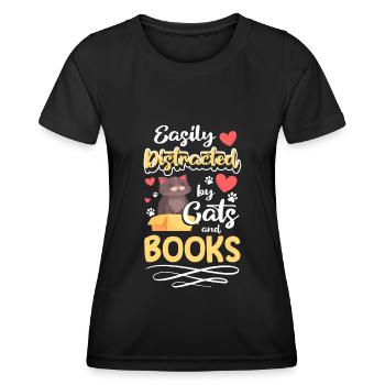 Katzen Kätzchen Herrchen - Frauen Funktions-T-Shirt - Schwarz - Vorne - AI Model Female 172 light (172cm)