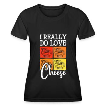 Käseliebhaber Foodie Käserei - Frauen Funktions-T-Shirt - Schwarz - Vorne - AI Model Female 172 light (172cm)