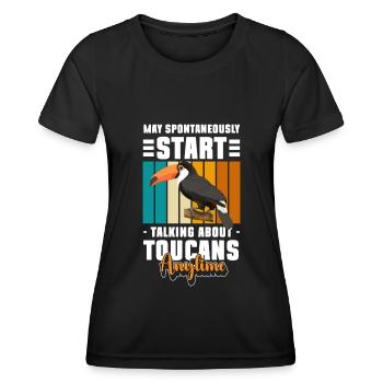 Toucan Rainforest Amazonie Amérique du Sud - T-shirt sport Femme - noir - Devant - AI Model Female 172 light (172cm)